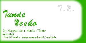 tunde mesko business card