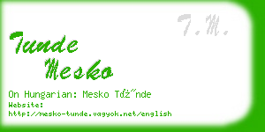 tunde mesko business card